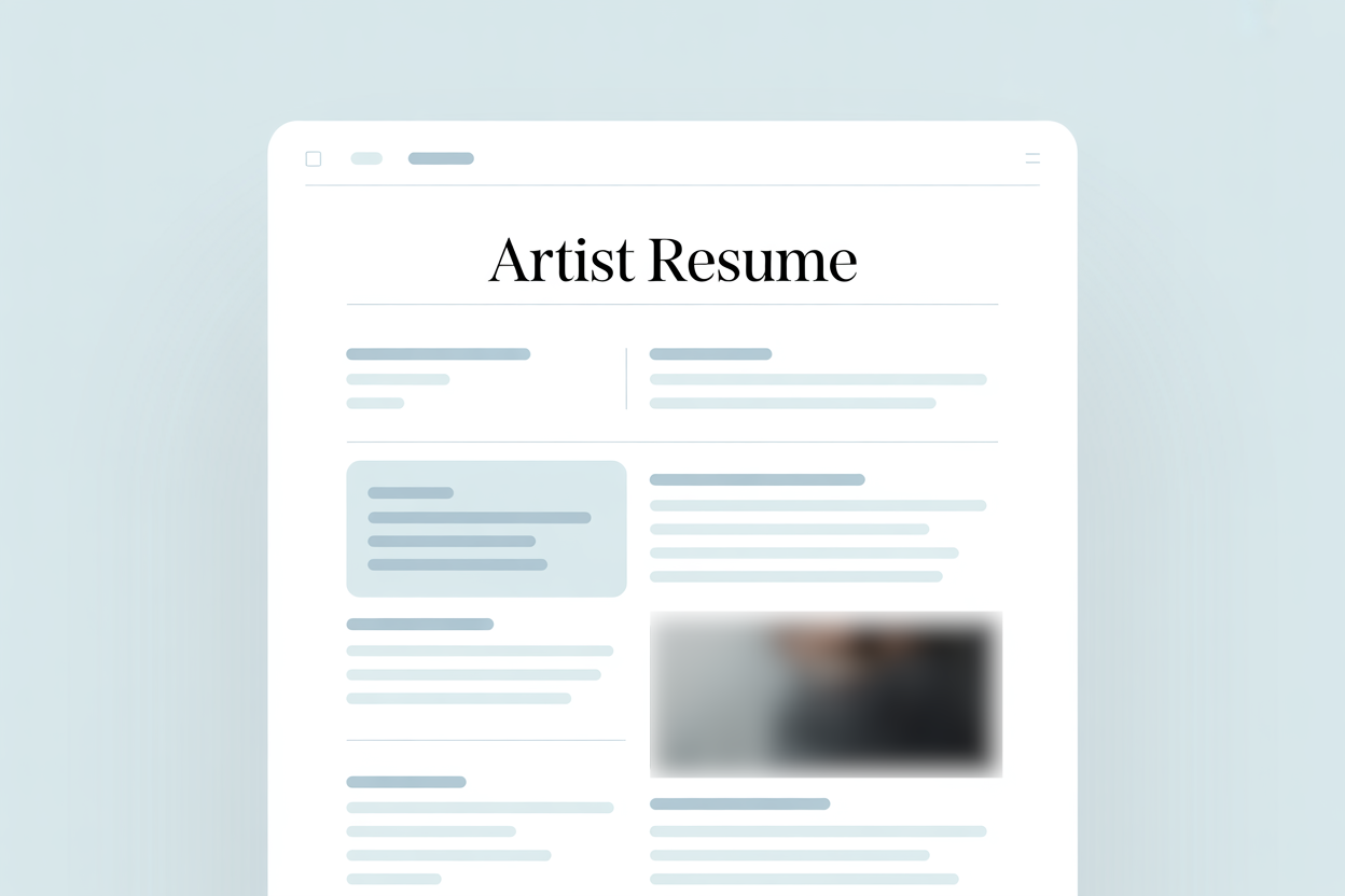 Artist Resume Examples Collage
