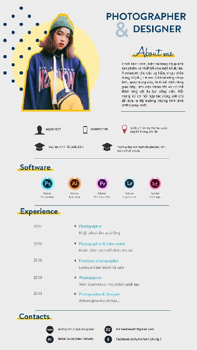 Photographer and Designer Youthful Visual Resume