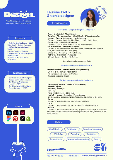 Graphic Designer Two-Tone Professional Layout
