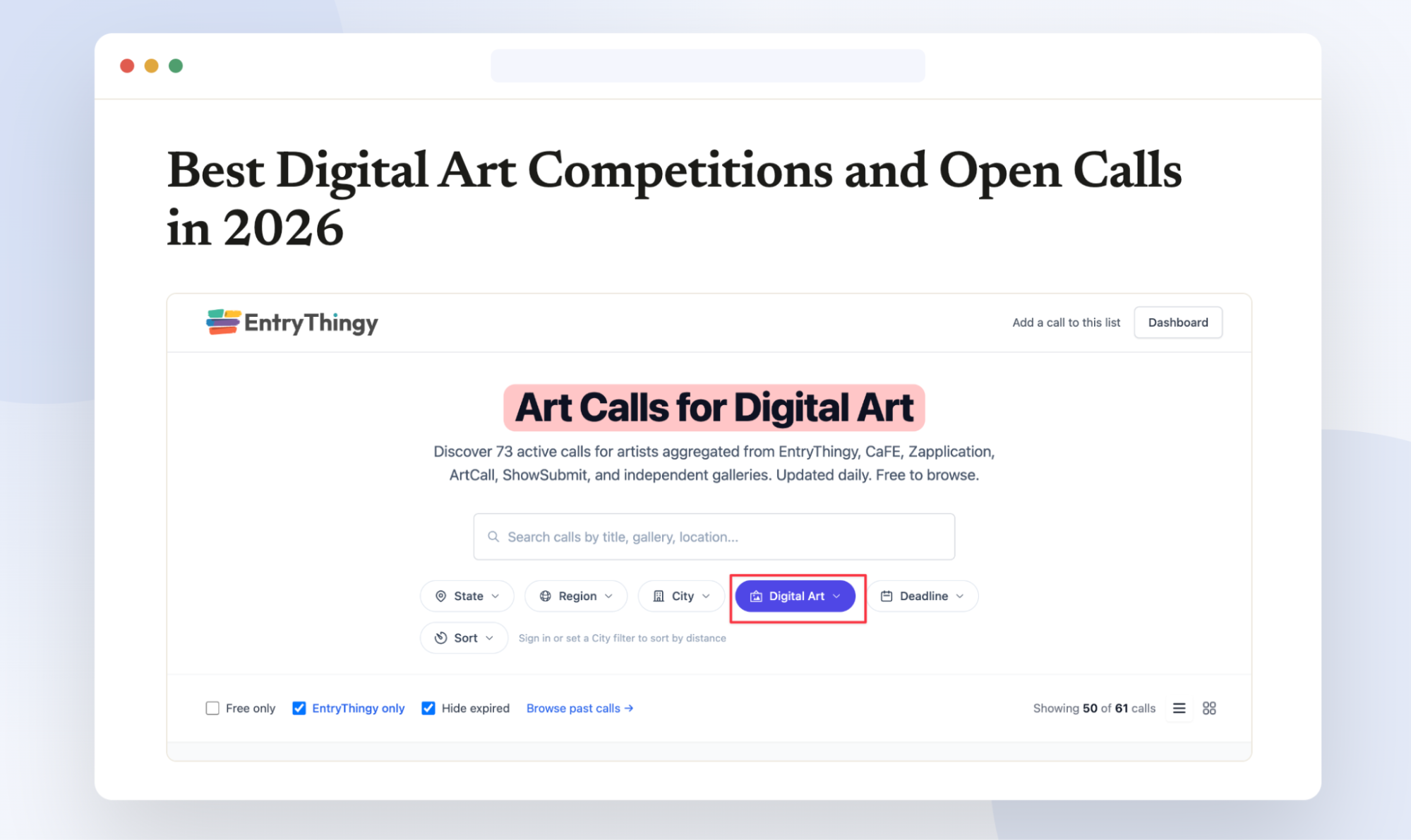 Digital art open calls 2026
