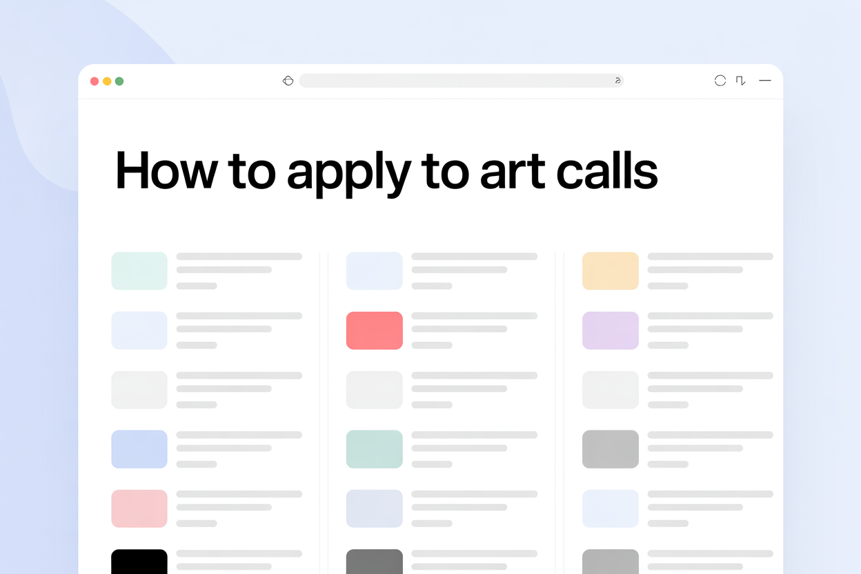 How to apply to art calls