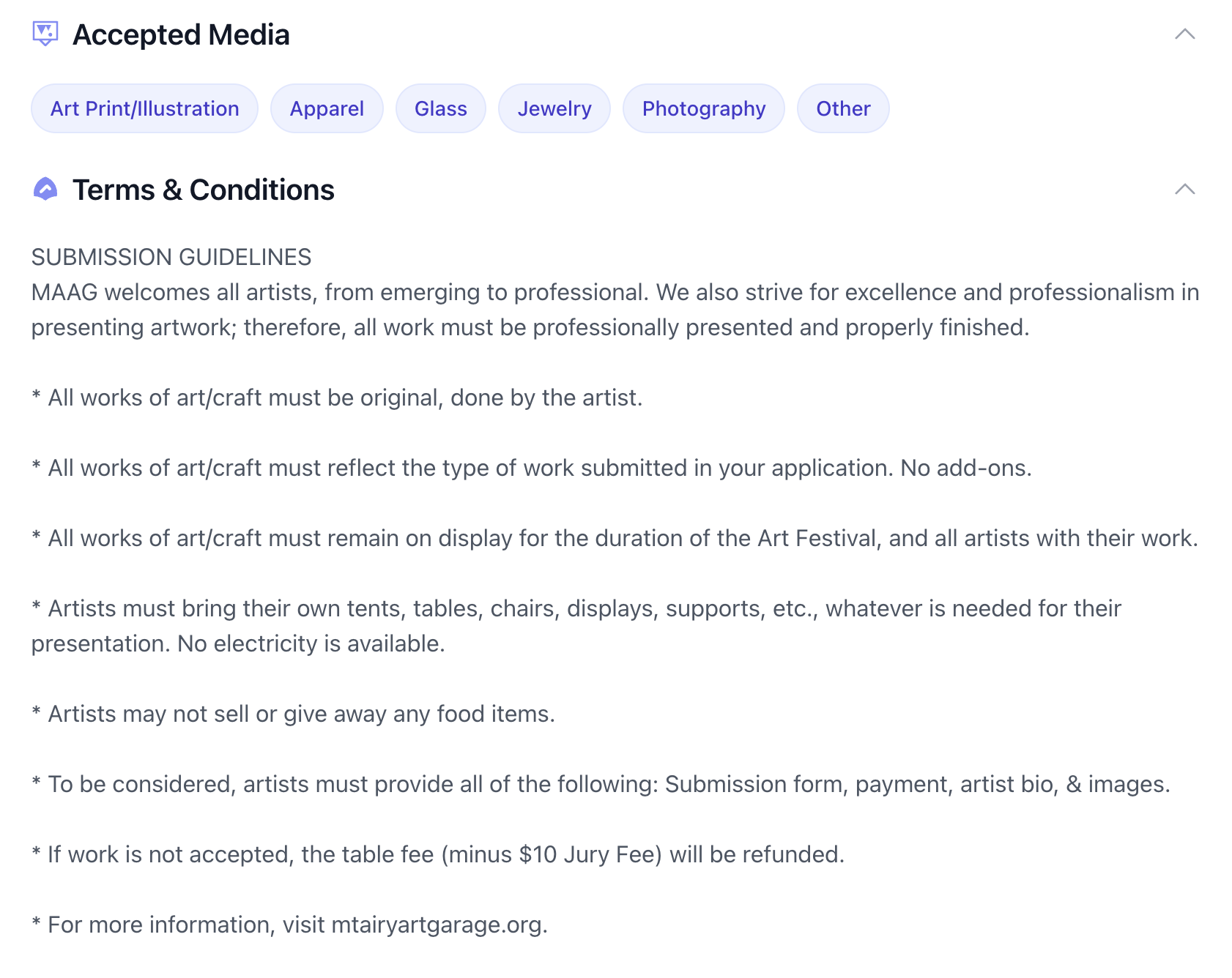 Q&A section on call pages